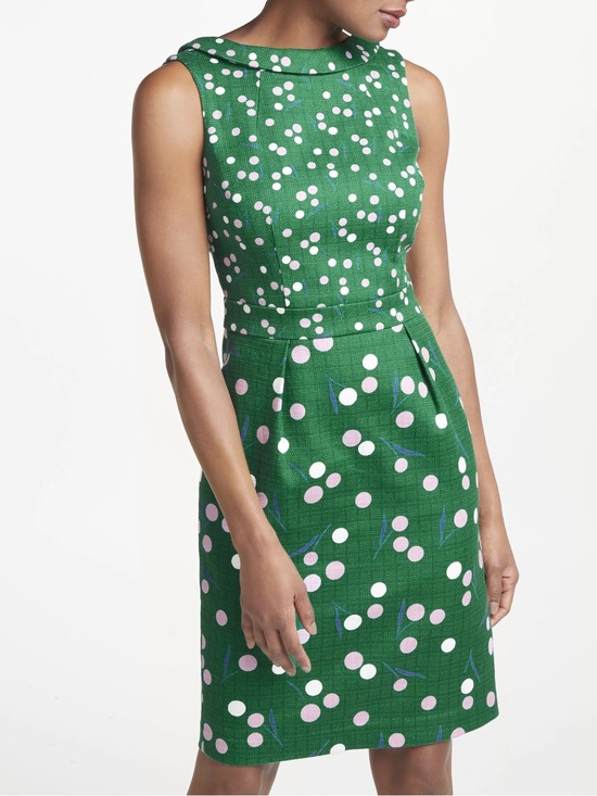 Boden Dresses & Skirts - Boden Martha Sleeveless Shift Polka Dot Dress Sap Green Dandelion 6 NEW NWT